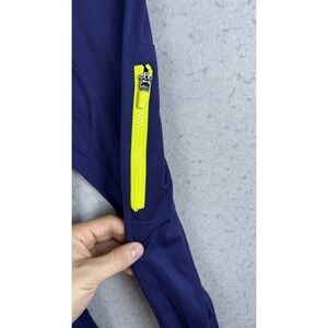 Fabletics Pants Womens Small Blue Motion365 Ankle Leggings Zip Pockets Running‎